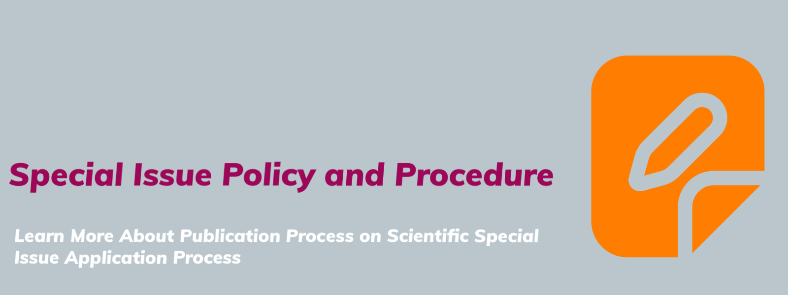 Special Issues Policy